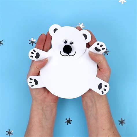 Moving polar bear cub craft – Artofit