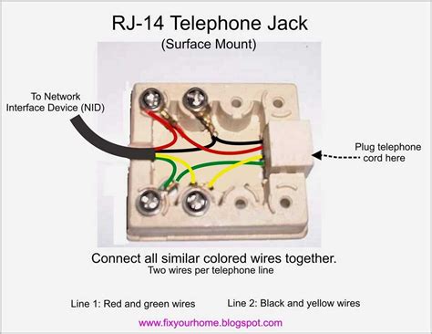 Phone Jack Wiring Color Code 的图像结果