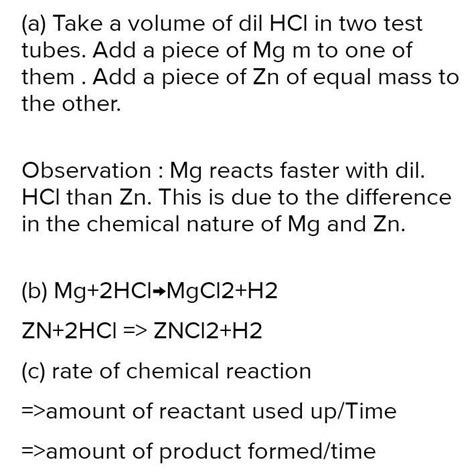 Some apparatus and chemicals are given. Zn, Mg, dilute HCl, CaCO3, test ...