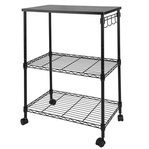 Buy 3-Tier Rolling Cart, Metal Rolling Storage Cart Kitchen Storage ...