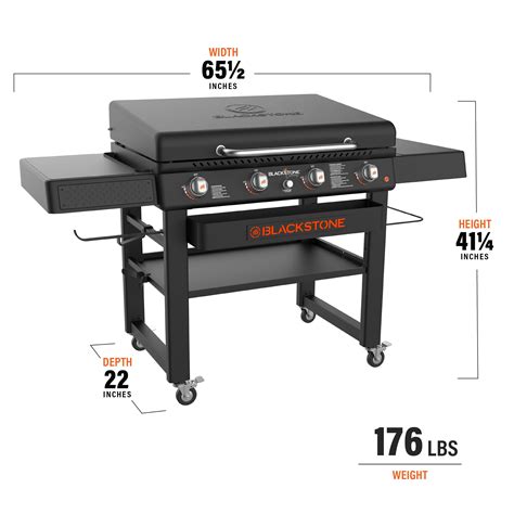 Blackstone 36″ Culinary Griddle with Hood 4-Burner Liquid Propane Flat ...