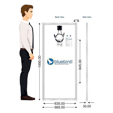 Bluebird 150 Watt 12 Volt Polycrystalline Solar Panel | BIS Certified ...