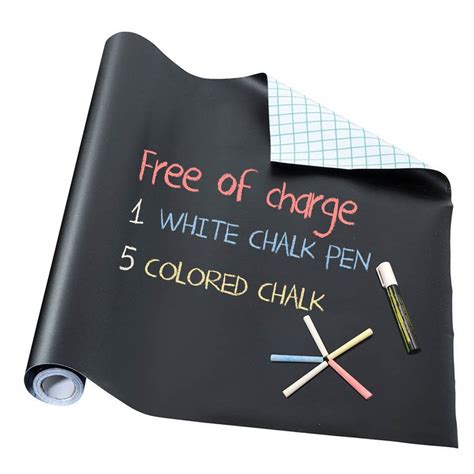 Chalkboard Paper - 1 Roll Vinyl Blackboard Wall Chalk Bord Sticker ...