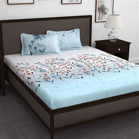 Story@Home Bedsheet for King Size Bed | Cotton Bedsheet | Floral | King ...