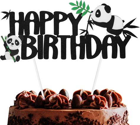 SAVITA Panda Birthday Cake Topper, Black, Women Girls Baby India | Ubuy
