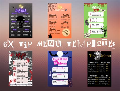 Onlyfans Tip Menu, Six Spooky Themed Tip Menu, Halloween Onlyfans Template, Onlyfans Bundle ...