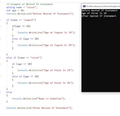 Understanding Conditional Statements in C#
