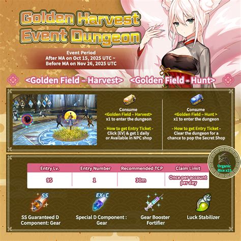 Golden Harvest Event Dungeon - Daily Accumulative Login