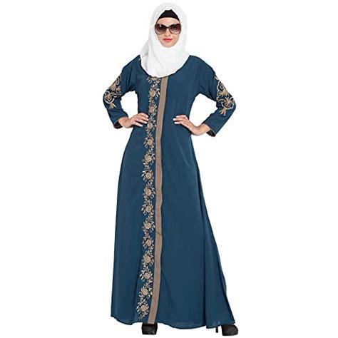 Buy Embroidered front-open abaya at Amazon.in