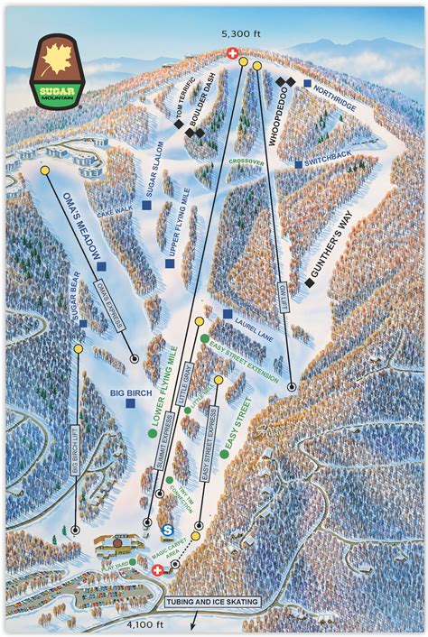 Sugar Mountain Piste Map / Trail Map