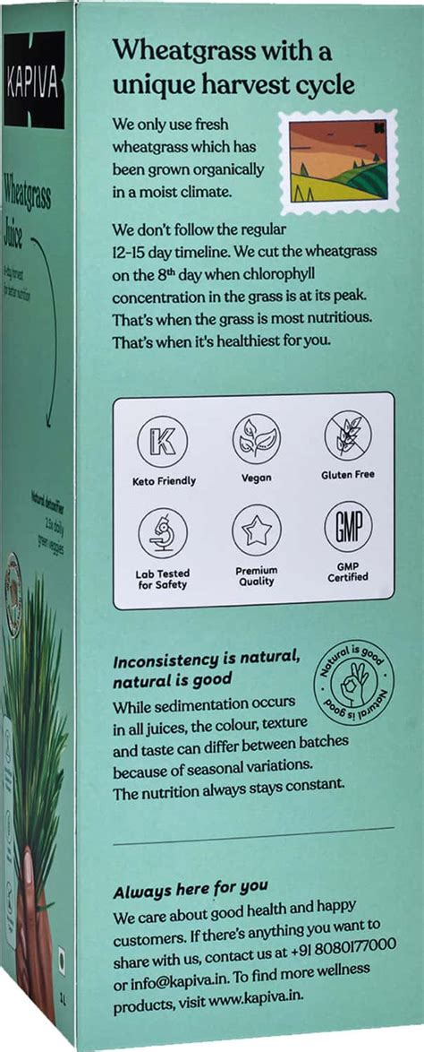 Buy KAPIVA WHEATGRASS JUICE 1L | AYURVEDIC JUICE FOR DETOXIFICATION ...