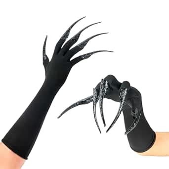 Xiao Cheng Ming Zhu Long Finger Claw Gloves Black paw gloves, scary ...