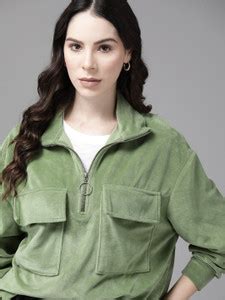 Roadster Full Sleeve Solid Women Sweatshirt - Buy Roadster Full Sleeve ...