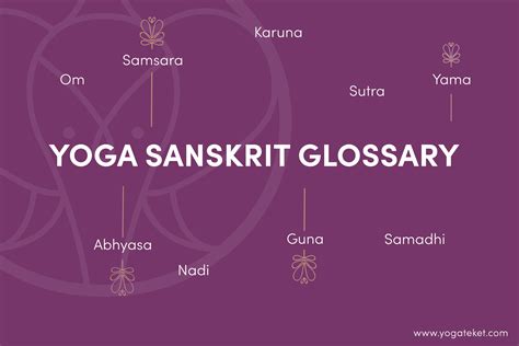 Sanskrit Yoga Terms - Yoga Glossary from YOGATEKET