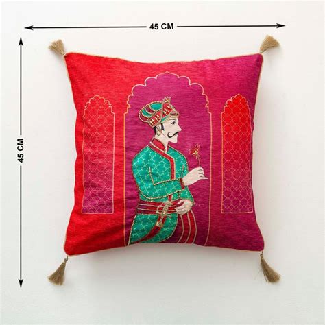 Buy Raja Rani Printed Cushion Cover- 40 x 40 cm from Home Centre at ...