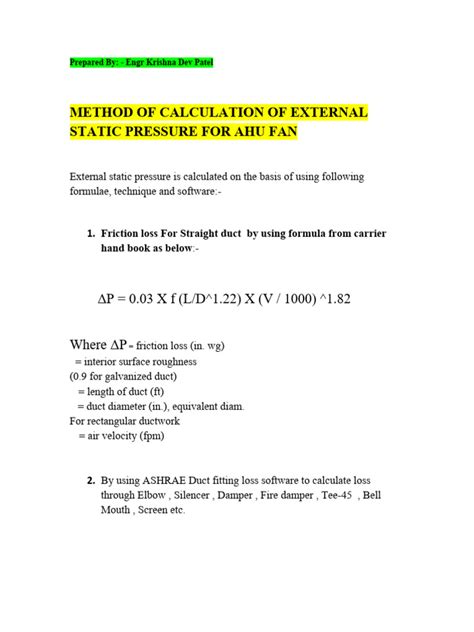 Static Pressure Calculation 的图像结果
