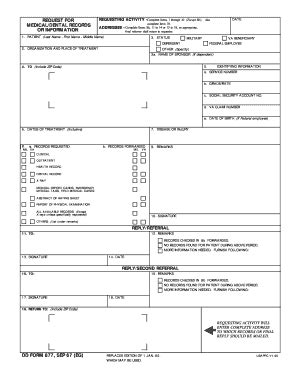 Dd Form 877 - Fill and Sign Printable Template Online