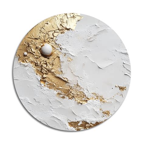 Golden Circle Texture Wall Art | Luxury 3D Decor