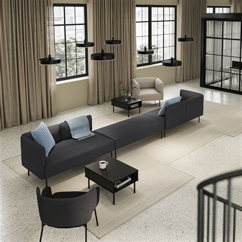 LILLEHEM 6-seat modular sofa, Gunnared/dark grey metal - IKEA