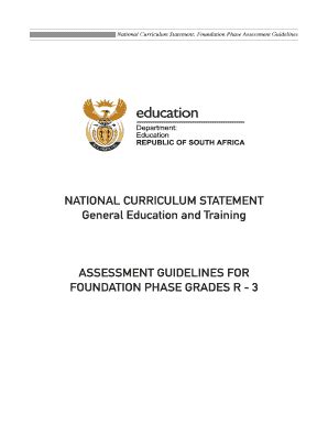 Fillable Online National Curriculum Statement: Foundation Phase ...