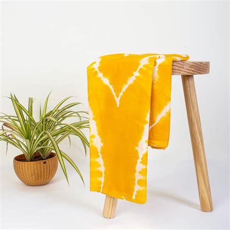 Handmade Cotton Solid Yellow Tie Dye Fabric Online – DMAASA