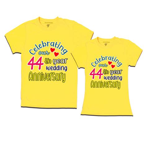 buy celebrating our 44th year wedding anniversary couple t-shirts ...