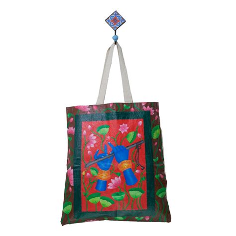 Exquisite hand-painted Cloth Bag with an original Pichwai Painting ...
