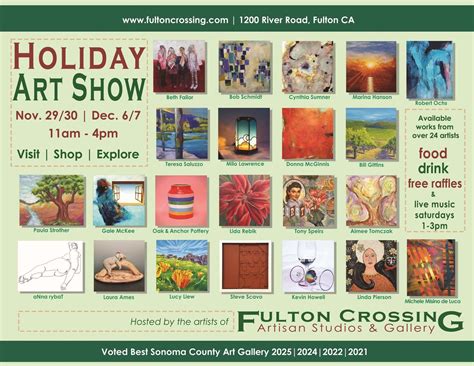 Holiday Art Show Weekends, 1200 River Road , Fulton, CA, United States ...