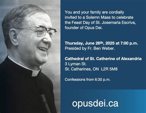 St. Josemaria Escriva Feast Day Mass, Cathedral of St. Catherine of ...