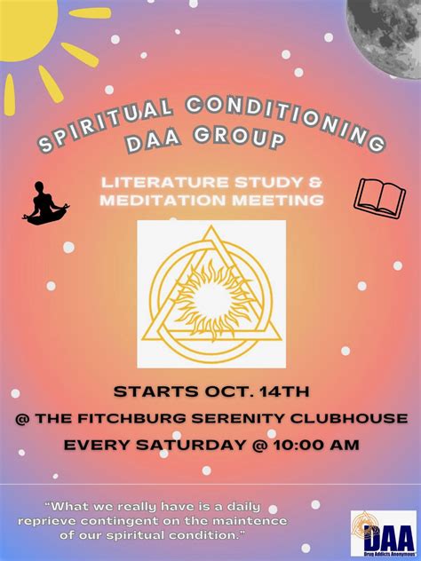 New meeting, DAA – Starts Oct. 14th – Fitchburg Serenity Club
