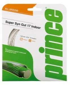 PRINCE Synthetic Gut W Duraflex Indoor WH Set 1.25 Squash String - 40 ...