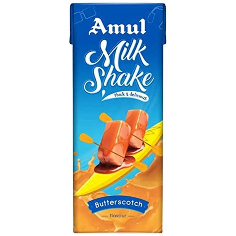 Amul Milk Shake Butterscotch Flavour, 180ML (Pack of 6) : Amazon.in ...