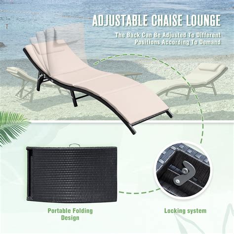 Buy Devoko 3 Pieces Patio Outdoor Chaise Lounge Chair Clearance Outdoor ...