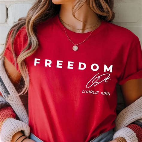 Red Freedom Shirt | Charlie Kirk Red Shirt | We Wear Red Charlie Kirk ...
