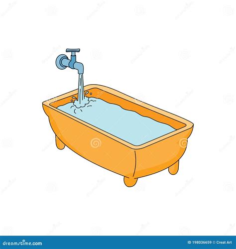 Bath Tub Clip Art Illustration Vector Isolated Stock Vector ...