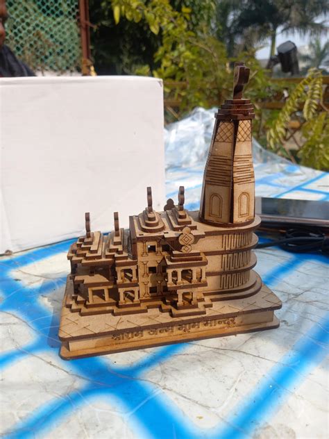 PASCAL Shri Ram Mandir Ayodhya 3D Model Wooden Hand Carved Temple 6 ...