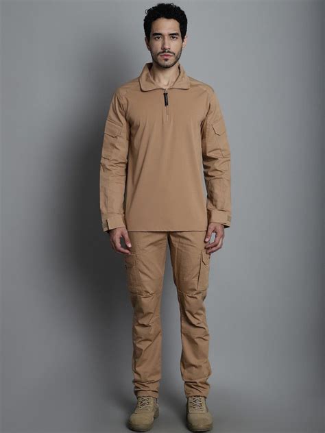 Khaki Range Tactical Full Sleeves T-Shirt | MountMiller®