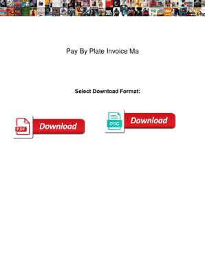 Fillable Online Pay By Plate Invoice Ma. Pay By Plate Invoice Ma ...