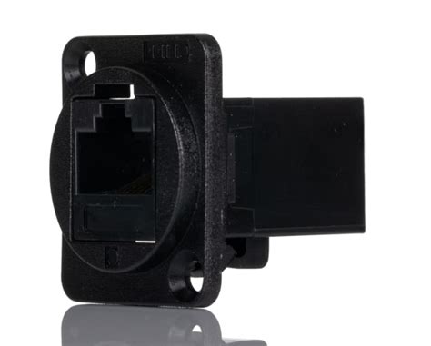 RS PRO | RS PRO 2-Port RJ45 Feedthrough Connector, Cat6, UTP | 916-0255 ...