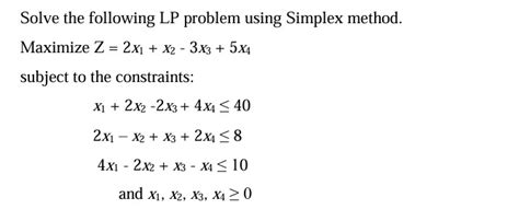 Image result for LP Simplex Method Sample Problems
