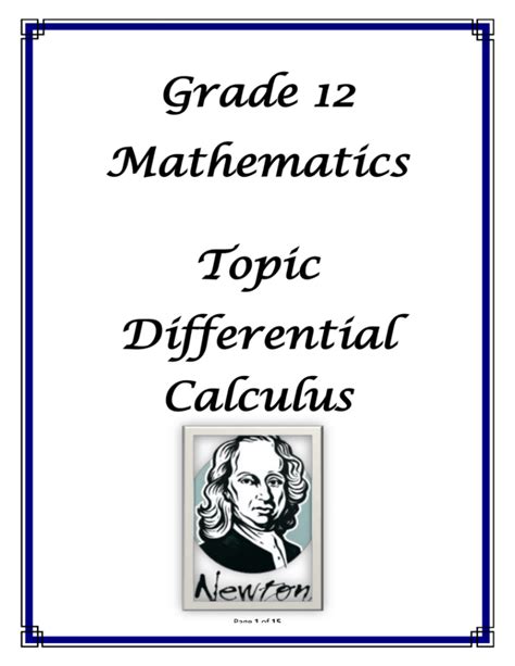 Image result for Mathematics Grade 12 Calculus