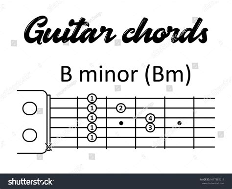 Guitar Chords B Minor Bm Vector 库存矢量图（免版税）1697385211 | Shutterstock