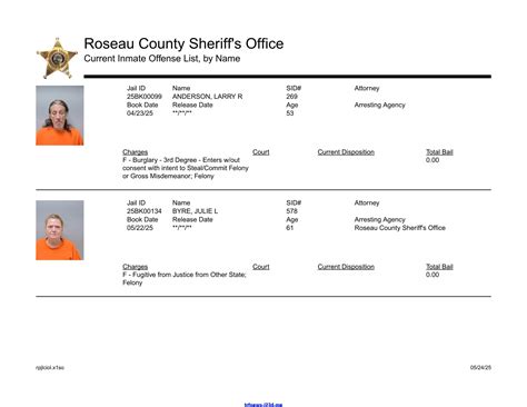 TRF - Roseau County Jail Erupts with Shocking Arrests: Assaults, Drugs ...