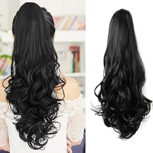 ZALYA Hair Extensions And Wigs Ponytails Hairpiece Straight-Curls Wavy ...