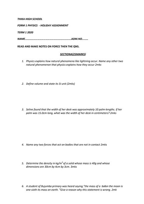 Image result for Assignment Answer Physics Class 9