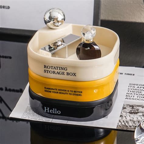 Triple layer 360 Degree Rotating Storage box with insert tray – mymercado