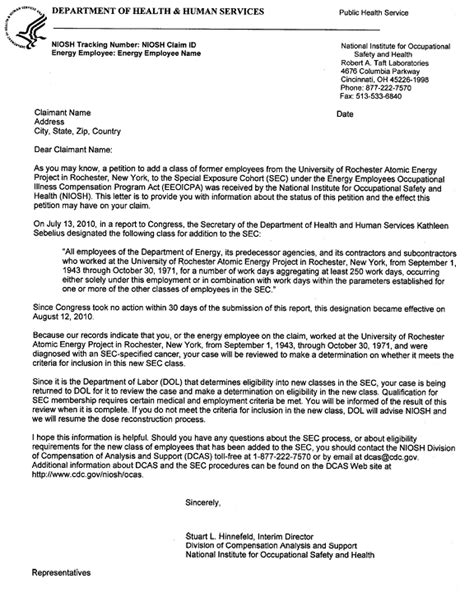 EEOICPA Bulletin No. 10-20 Attachment 3 | U.S. Department of Labor