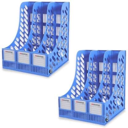 Flipkart.com | DaKos 3 Compartments Plastic File Rack, File Folder ...