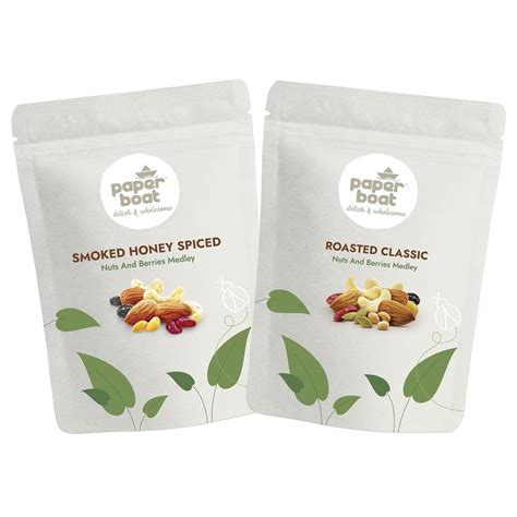 Paper Boat Healthy Trail Mix Combo: Smoked Honey Spiced + Classic ...