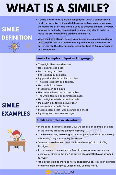 Examples of Similes 的图像结果